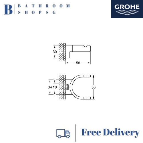Grohe Selection Double Robe Hook 41049GN0 Brushed Cool Sunrise - image 3