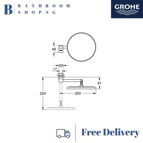 Grohe Selection Shaving Mirror 41077DA0 Warm Sunset - image 2
