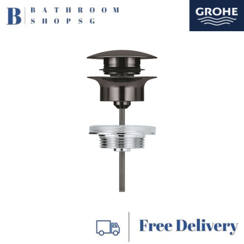 Grohe Waste Set with Push-Open Plug 65807A00 Hard Graphite - image 1