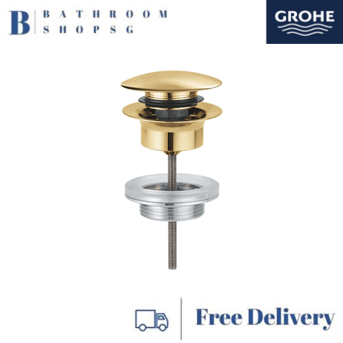 Grohe Waste Set with Push-Open Plug 65807GN0 Brushed Cool Sunrise - image 1