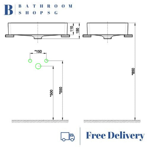 American Standard Acacia SupaSleek Vessel 550mm Wash Basin CCASF412