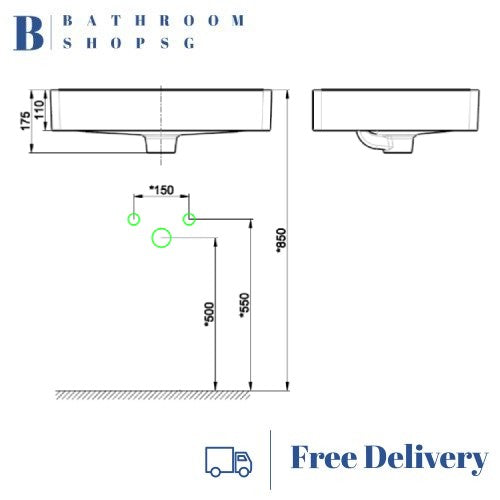 American Standard Acacia SupaSleek Vessel 600mm Wash Basin CCASF420-1010411F0