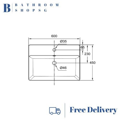 American Standard Acacia SupaSleek Wall Hung Wash Basin CCASF421