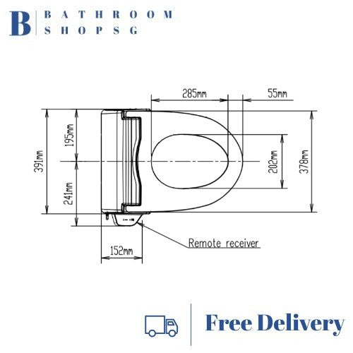 American Standard Pristine Star Electric Bidet Seat CEAS7SR1 with Remote Control
