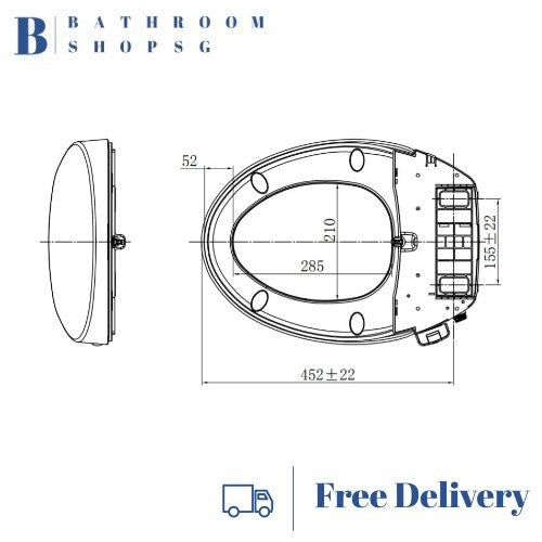 American Standard Slim Smart Washer Manual Bidet CL6001E