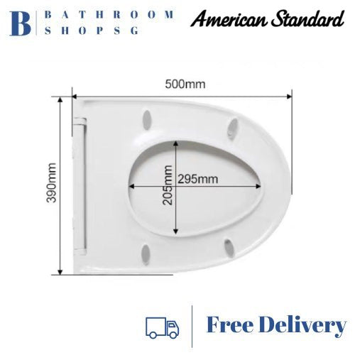 American Standard CrystaSleek Slow Closing Toilet Seat and Cover CL6151M-6D with Basic Installation