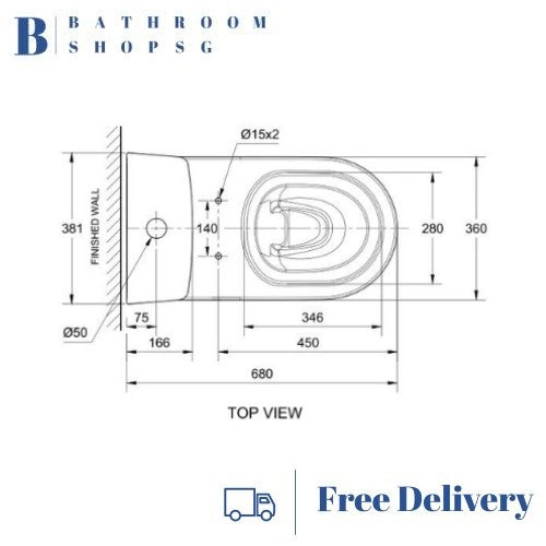 American Standard Cygnet Hygiene Rim Close Coupled Toilet CL26255 bundle with Axisse Bidet CL6002E
