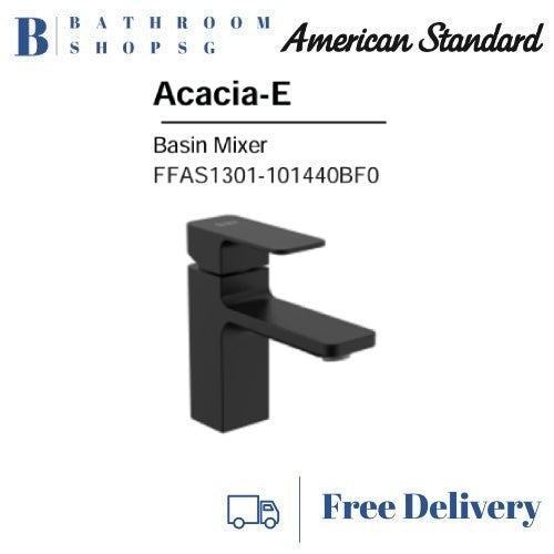 American Standard Acacia Evolution Basin Mixer with Pop-up Drain FFAS1301-101440BF0 Matt Black