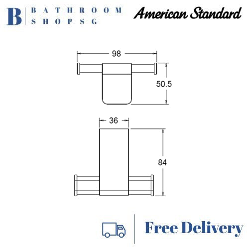 American Standard Bathroom Bundle Set Matt Black | Easyset Rainshower | Acacia Bathroom Accessories