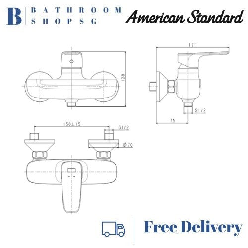 American Standard Signature Exposed Shower Mixer  FFAS1712-709500BC0