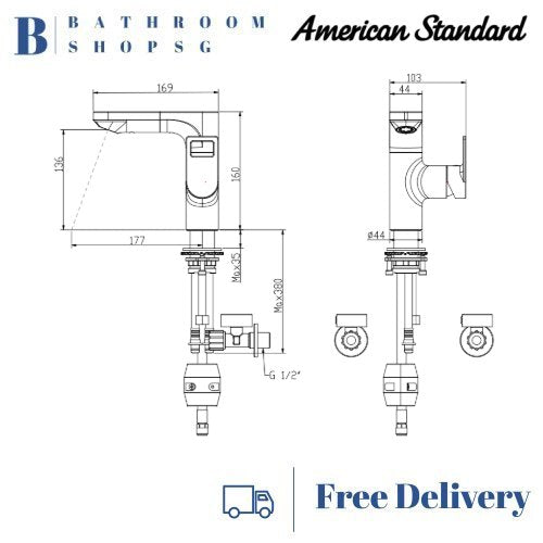 American Standard City Pull-Out Basin Mixer Faucet FFAS4801-101500BC0