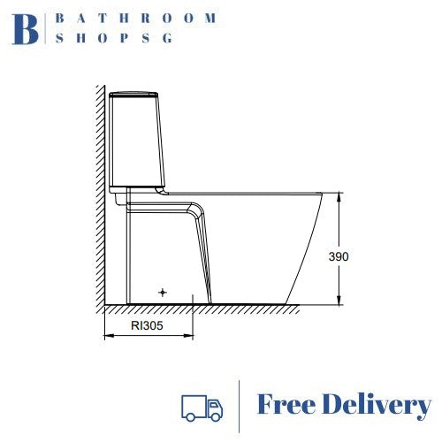 American Standard Acacia SupaSleek Close Coupled Toilet CL23075