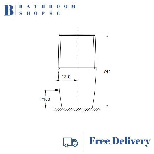 American Standard Acacia SupaSleek Close Coupled Toilet CL23075