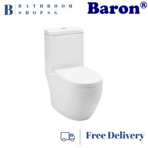 Baron W888 One Piece Wash Down Toilet Bowl with Urea Seat Cover