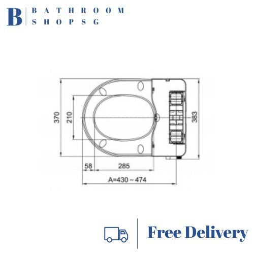 Baubay Manual Bidet Seat BB301 | Non-Electric Bidet