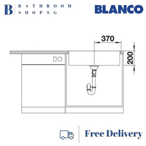 Blanco Quatrus 800-IU Single Bowl Stainless Steel Undermount Kitchen Sink