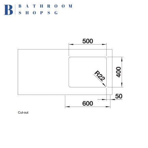 Blanco Andano 500-U Single Bowl Stainless Steel Kitchen Sink