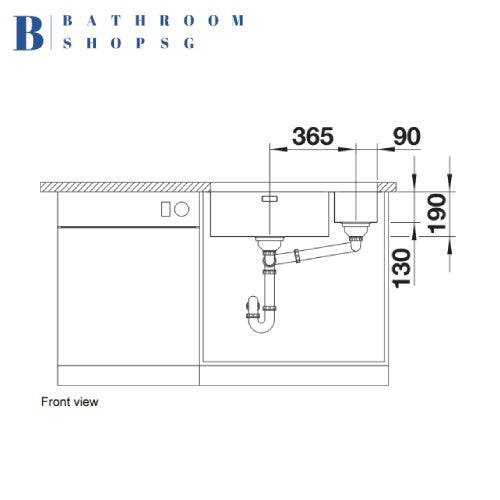 Blanco Andano 500/180-U Double Bowl Stainless Steel Kitchen Sink