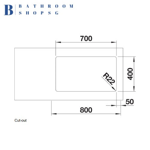 Blanco Andano 700-U Single Bowl Stainless Steel Kitchen Sink
