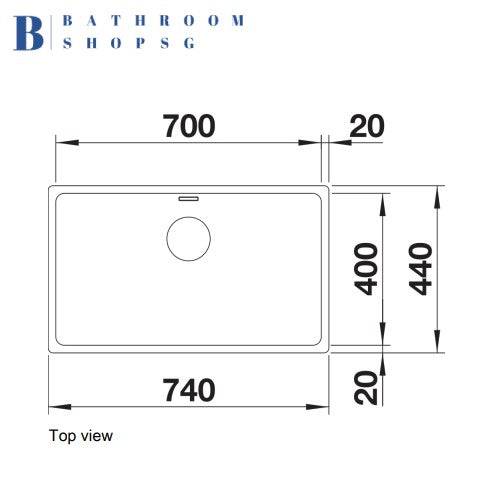 Blanco Andano 700-U Single Bowl Stainless Steel Kitchen Sink