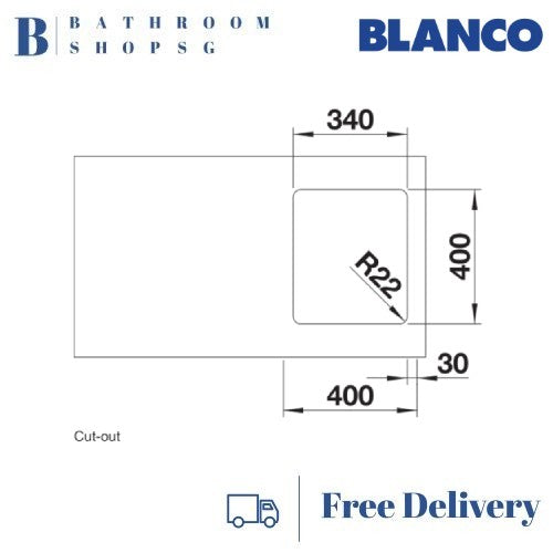 Blanco Andano 340-U Single Bowl Stainless Steel Undermount Kitchen Sink