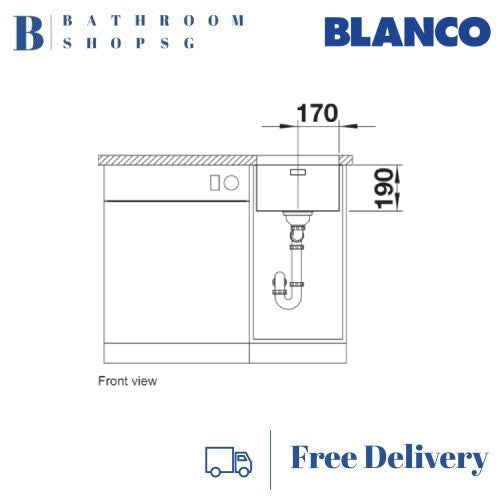 Blanco Andano 340-U Single Bowl Stainless Steel Undermount Kitchen Sink