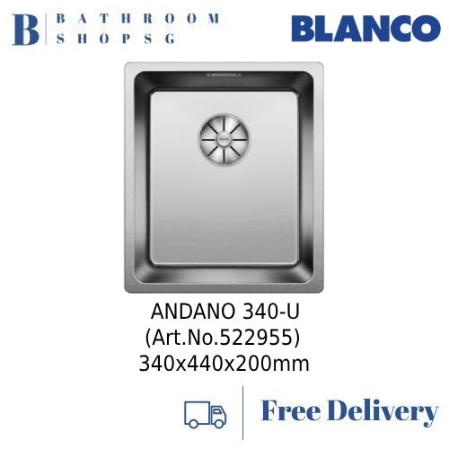 Blanco Andano 340-U Single Bowl Stainless Steel Undermount Kitchen Sink