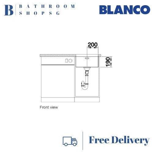 Blanco Andano 400-U Single Bowl Stainless Steel Undermount Kitchen Sink