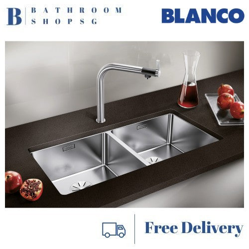 Blanco Andano 400/400-U Double Bowl Stainless Steel Undermount Kitchen Sink