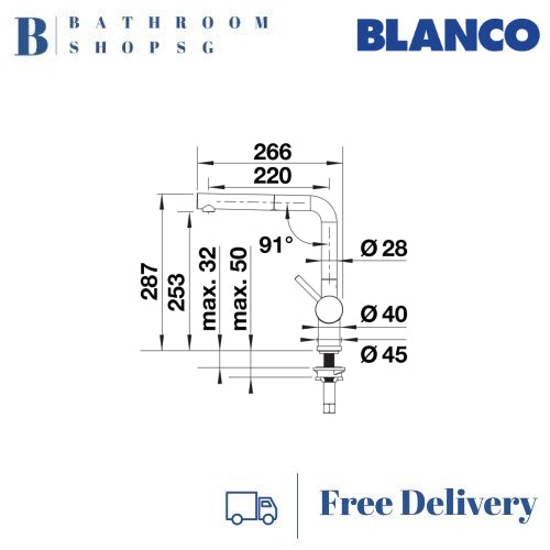 Blanco Linus-S Pull-out Kitchen Sink Mixer Colors