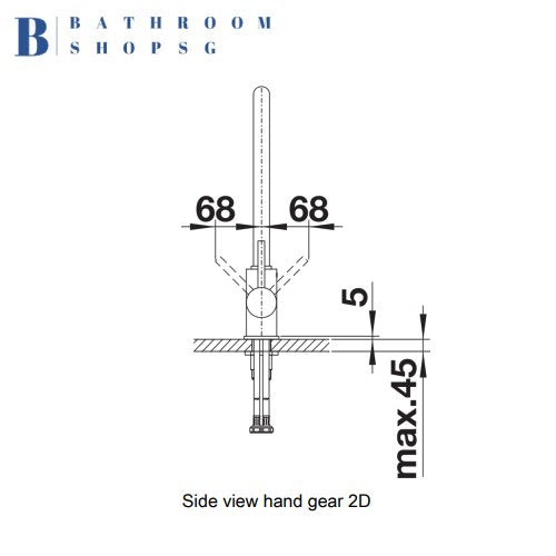 Blanco MIDA-XL Single-Lever Kitchen Sink Mixer Chrome Anthracite