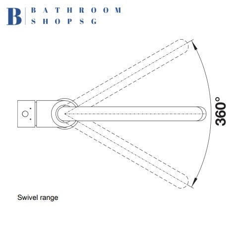 Blanco MIDA-XL Single-Lever Kitchen Sink Mixer Chrome Anthracite