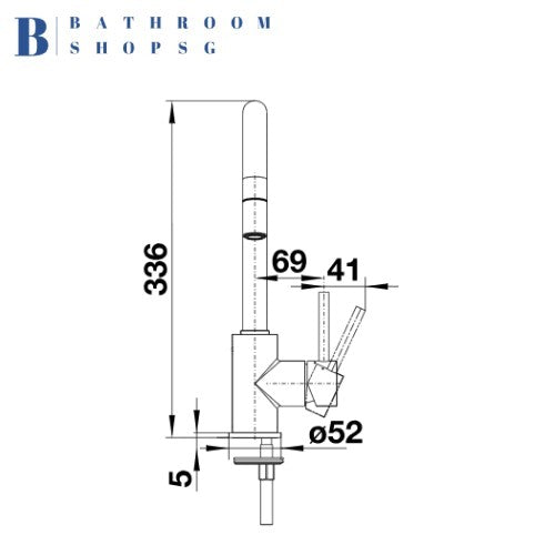 Blanco MIDA-S Pull-out Single-Lever Kitchen Sink Mixer Matt Black