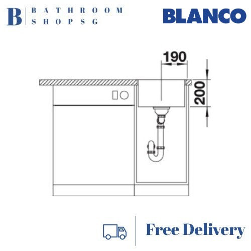 Blanco Quatrus 340-IU Single Bowl Stainless Steel Undermount Kitchen Sink