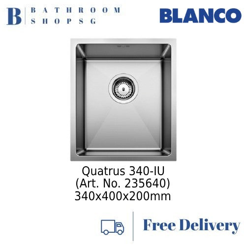 Blanco Quatrus 340-IU Single Bowl Stainless Steel Undermount Kitchen Sink