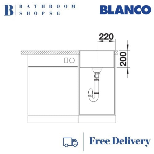 Blanco Quatrus 400-IU Single Bowl Stainless Steel Undermount Kitchen Sink