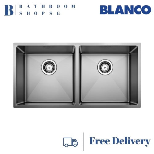 Blanco Quatrus 400/400-IU Double Bowl Stainless Steel Undermount Kitchen Sink