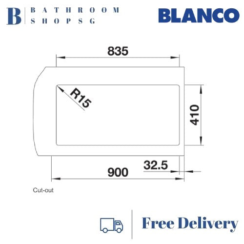 Blanco Quatrus 400/400-IU Double Bowl Stainless Steel Undermount Kitchen Sink