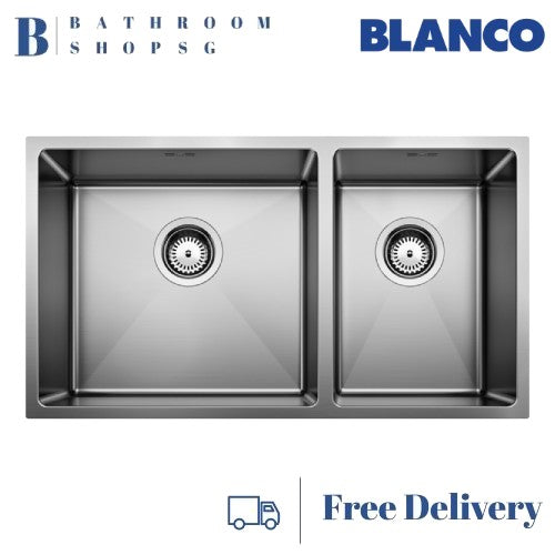 Blanco Quatrus 435/285-IU Double Bowl Stainless Steel Undermount Kitchen Sink