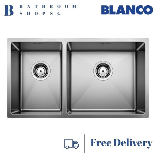 Blanco Quatrus 435/285-IU Double Bowl Stainless Steel Undermount Kitchen Sink