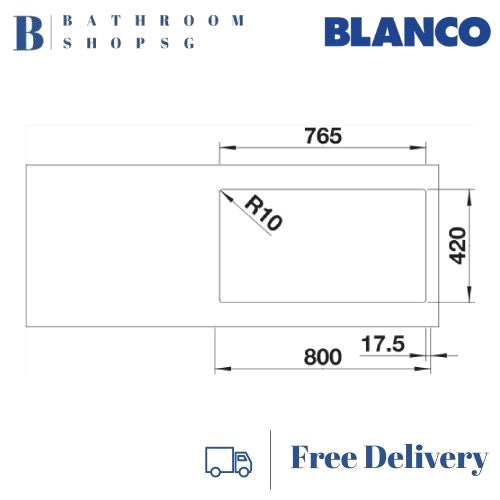 Blanco Quatrus 435/285-IU Double Bowl Stainless Steel Undermount Kitchen Sink