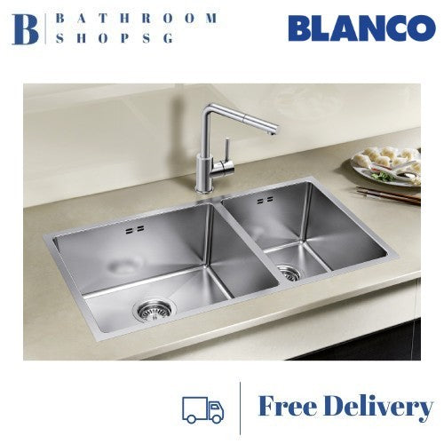 Blanco Quatrus 435/285-IU Double Bowl Stainless Steel Undermount Kitchen Sink
