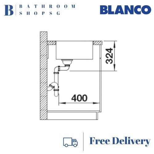 Blanco Quatrus 600-IU Single Bowl Stainless Steel Undermount Kitchen Sink