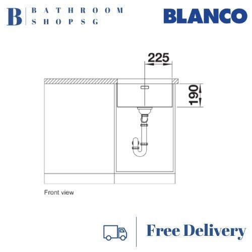 Blanco Andano 450-U Single Bowl Stainless Steel Undermount Kitchen Sink