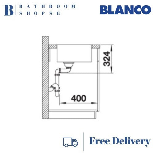 Blanco Quatrus 700-IU Single Bowl Stainless Steel Undermount Kitchen Sink