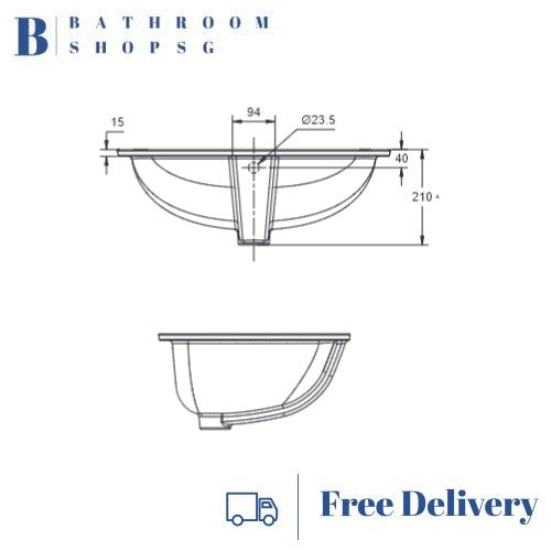 American Standard Activa Under Counter Wash Basin CCAS0440