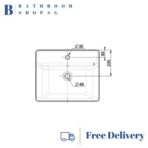 American Standard Acacia SupaSleek Semi-Countertop Basin CCASF419