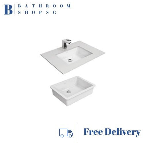 American Standard Flexio Thin Touch Square 500mm Undercounter Wash Basin CCASF514