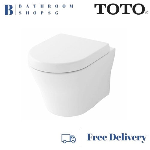 TOTO CW162Y Wall Hung Rimless Toilet Bowl bundle with TCF34320GAA Washlet S5 Electric Bidet Seat