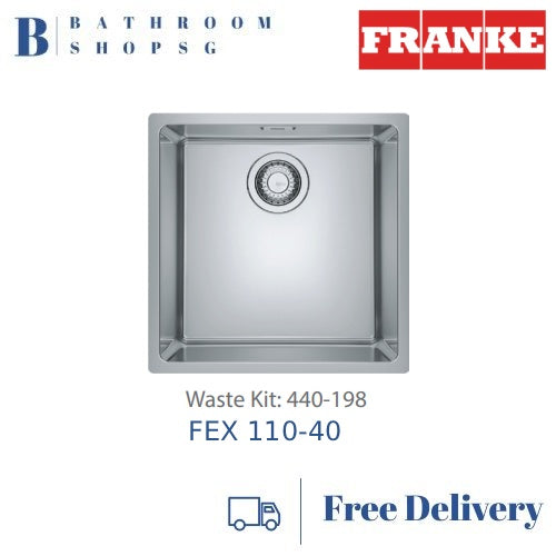Franke Felix FEX 110-40 Stainless Steel Under-mount Single Bowl Kitchen Sink